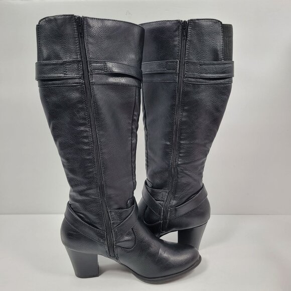 Cliffs By White Mountain Women's Black Tall High Boots US Size 7.5M - Picture 6 of 12